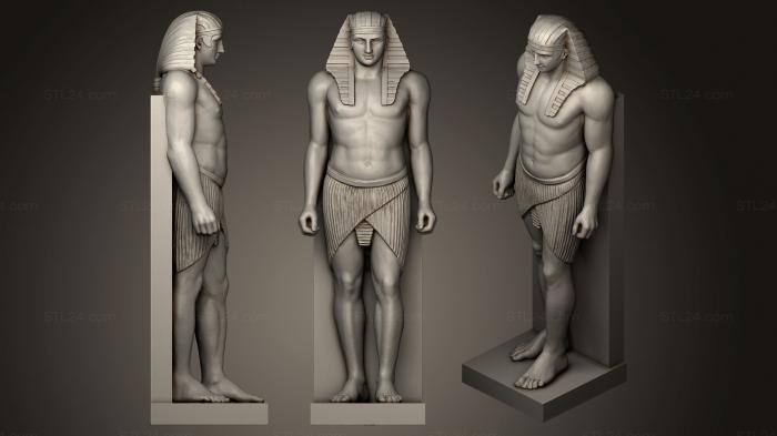 Египетские статуи и рельефы (Антинойный, STKE_0035) 3D модель для ЧПУ станка
